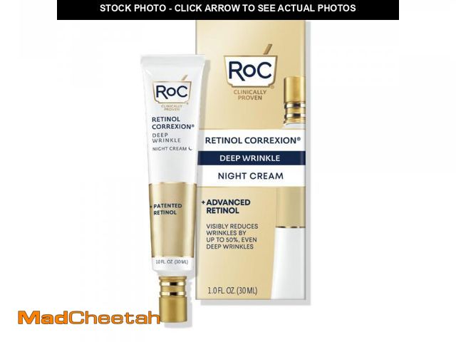 Lot 74-11556092 - RoC Retinol Correxion Deep Wrinkle Anti-Aging Night Cream, Daily Face Moisturizer with Shea Butter, ...
