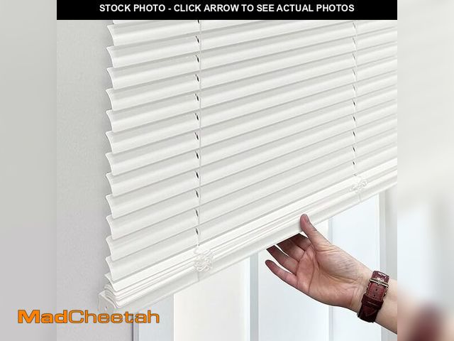 Lot 74-12543951 - DEZ FURNISHINGS Cordless 1" Mini Blind, 23" W x 48" H, Pearl White - UNUSED