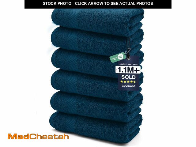 Lot 74-14266147 - DAN RIVER 6-Pack Premium Hand Towels (16x28 Inches) - 100% Cotton, Ultra Soft, Lightweight, Highly A...