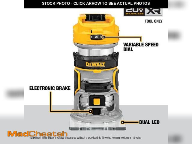 Lot 74-13000067 - DEWALT 20V MAX XR Cordless Brushless Fixed Base Compact Router (Tool Only) - UNUSED