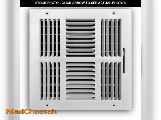 Lot 74-12411761 - Everbilt 10 in. x 10 in. 4-Way Steel Wall/Ceiling Register in White - UNUSED