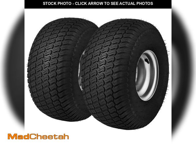 Lot 74-14376364 - (SET OF 2) SKYSHALO Lawn Mower Tires with Rim, 20 in. x 8-8 in. Tubeless Tractor Tires, S-Turf Pneum...