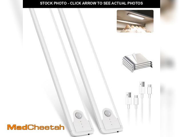 Lot 74-12311340 - Pak 16 Inch Under Counter Cabinet Lighting, 83 LED Battery Operated Motion Sensor Light, Dimmable Cl...