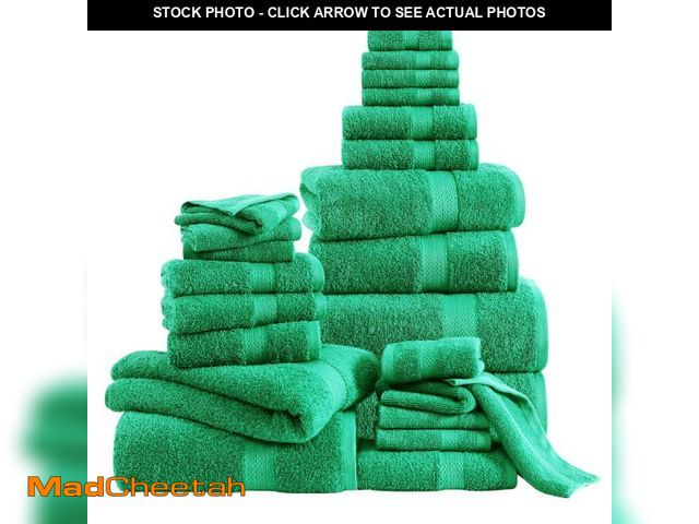 Lot 74-12415122 - Lane Linen 100% Mercerized Cotton Bathroom Towel Set - 24 Pc - Zero Twist, Quick Dry, Very Soft &amp...
