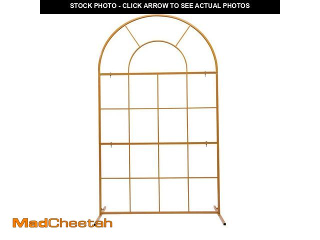 Lot 74-12746853 - YIYIBYUS 78.74 in. x 47.24 in. Gold Arch Backdrop Flower Stand Frame Arbor - UNUSED