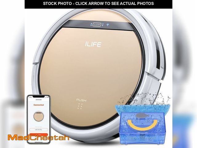 Lot 74-13047946 - (MISSING ACCESSORIES) ILIFE V5s Plus Robot Vacuum and Mop Combo with Wi-Fi/App/Alexa, Automatic Self...