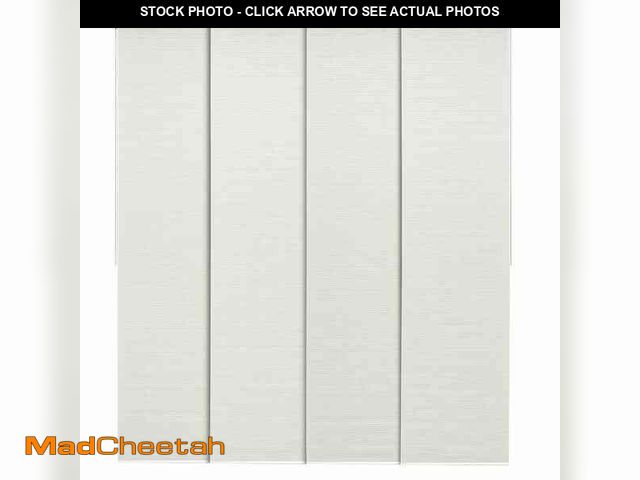 Lot 74-12545729 - Godear Design Leisure Sheer Adjustable Sliding Hanging Room Divider with 23 in. Slats Up to 86 in. W...