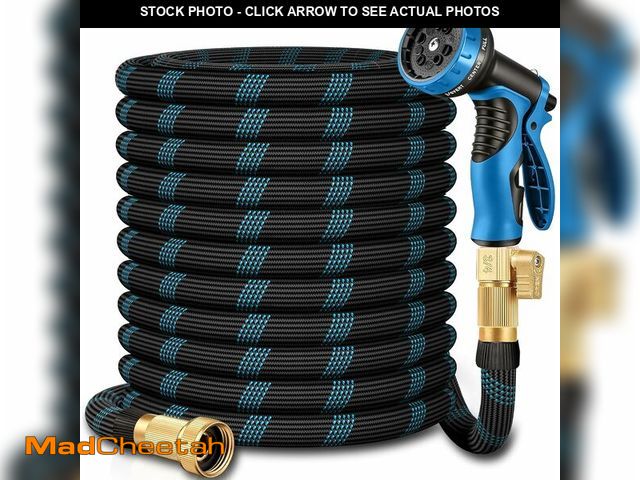 Lot 74-14204903 - 100 ft Flexible Garden Hose - 2026 Upgraded Heavy Duty Water Hoses with 3/4''Solid Fittings,Lightwei...