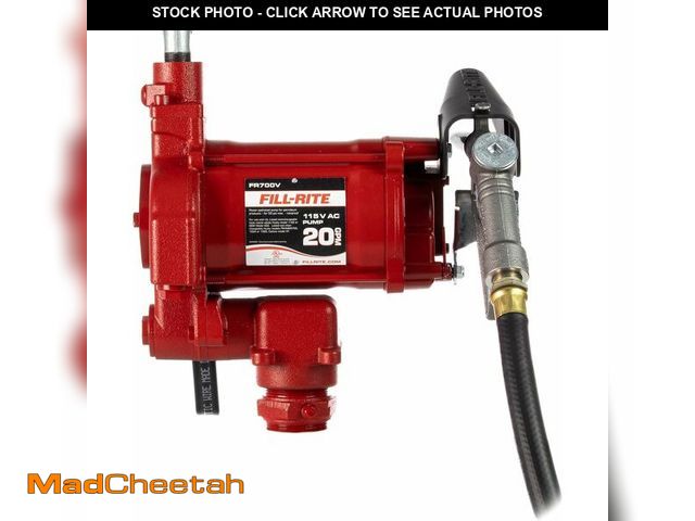 Lot 74-12661555 - Fill-Rite FR700V 115V 20 GPM Fuel Transfer Pump with Discharge Hose &amp; Manual Nozzle | For Gasoli...