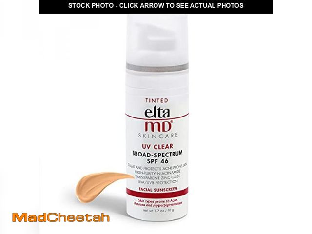 Lot 74-12325870 - EltaMD UV Clear Tinted Sunscreen for Face, SPF 46 with Zinc Oxide, Oil-Free, Dermatologist Recommend...
