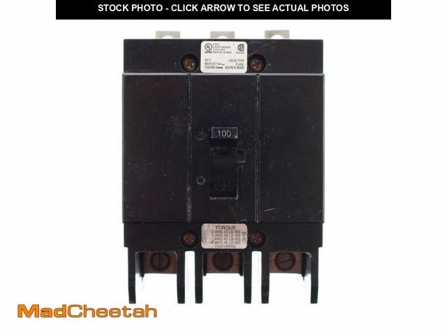 Lot 74-12711419 - Eaton GHB3100 Circuit Breaker,100A,Bolt On,277/480V,3P - UNUSED