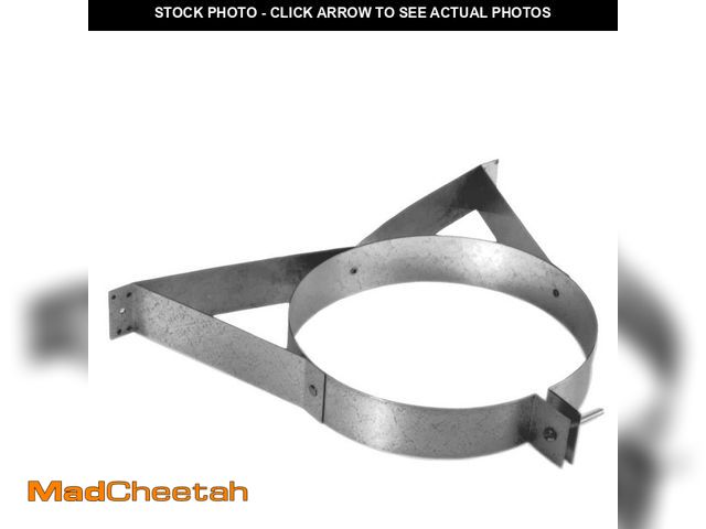Lot 74-12584621 - DuraVent DuraPlus All-Fuel Chimney 6in. Diameter Wall Strap, SS - UNUSED