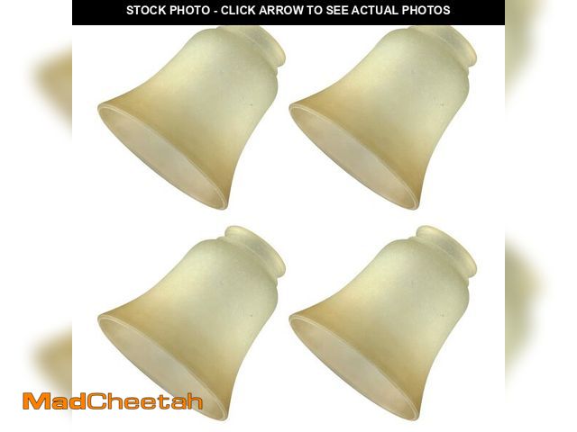 Lot 74-14267610 - Glass Shade Replacement for Ceiling Fan, 4 Pack Vintage Farmhouse Glass Covers for Light Fixtures Ch...