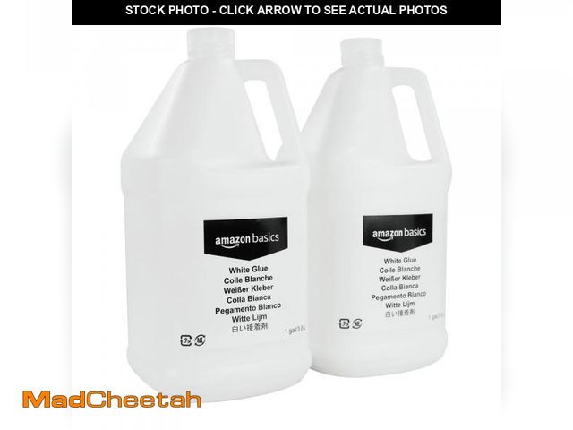 Lot 74-12047522 - Amazon Basics All Purpose Washable School Classroom Liquid Glue, Great for Making Slime, 1 gallon Bo...