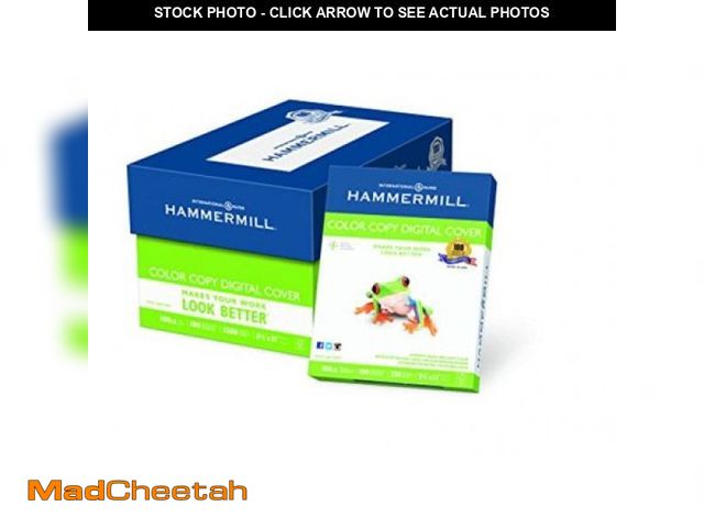 Lot 74-12160541 - Hammermill Paper  Color Copy Digital Cover  100lb  8.5 X 11  Letter  100 Bright  1500 Sheets / 6 Pac...