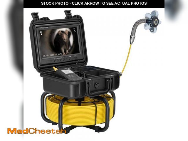 Lot 74-12365642 - VEVOR Sewer Camera 98 ft. /30 m Self-Leveling Drain Inspection Camera with 9 in. 1080P HD Screen, 36...