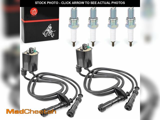 Lot 74-12668069 - *MISSING THREE SPARK PLUGS* Ignition Coil Pack &amp; Spark Plug Cap For Honda Shadow ACE Aero Spirit...