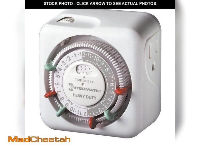 Lot 74-12557476 - Intermatic 15 Amp 24-Hour Indoor Plug-In Timer, White - UNUSED