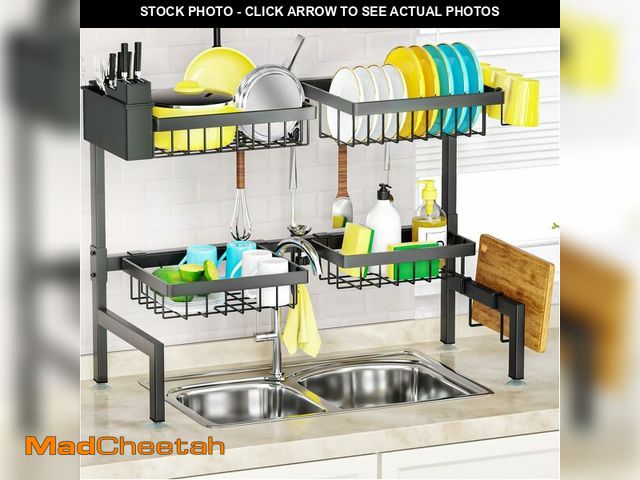 Lot 74-12977913 - SNSLXH [2-Tier 4 BasketsÃ¯Â¼Â½Over The Sink Dish Drying Rack, 26.57"-35", Large Sink Rack for Kitche...