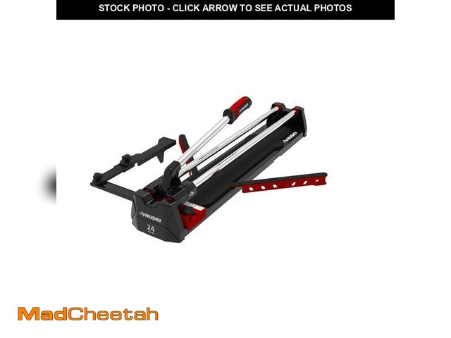 Lot 74-13691782 - Husky 24 in. Tile Cutter with Tungsten Carbide Blade and Adjustable Gauge - UNUSED