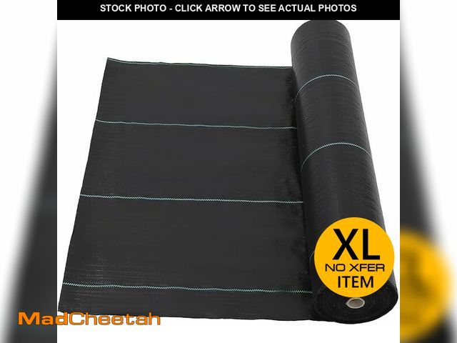 Lot 74-13793871 - Broadfashion 4ft x 250ft Premium Weed Barrier Landscape Fabric, 5oz Heavy Duty, Weed Control Fabric,...