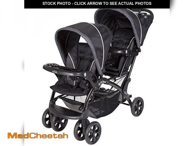 Lot 74-12137489 - Baby Trend Sit N' Stand Double Stroller, Onyx - USED