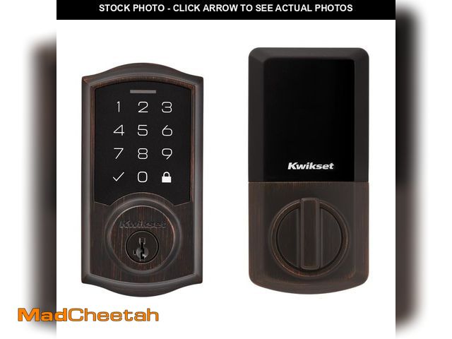 Lot 74-12558499 - Kwikset SmartCode 270 Traditional Venetian Bronze Touchpad Single Cylinder Electronic Deadbolt Featu...