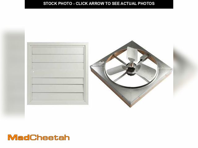 Lot 74-14343893 - Master Flow 4500 CFM 24 in. Direct Drive Whole House Fan with Shutter - UNUSED
