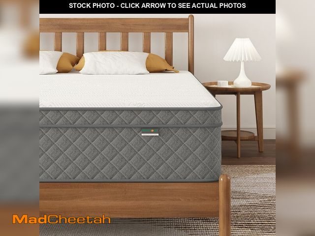 Lot 74-12689501 - PurrJoys Queen Mattress, 12 Inch Cooling-Gel Memory Foam and Pocket Spring Hybrid Mattress, Queen Be...
