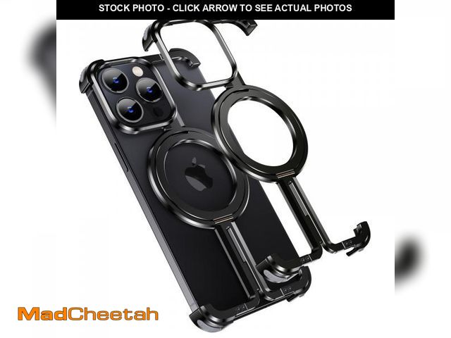 Lot 74-12440327 - OATSBASF Compatible with 13 Pro Max Bumper Case, with Invisible Magnetic O-Ring Stand, Bezel Less Mi...