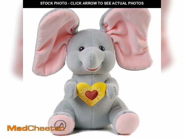 Lot 74-14296547 - eJog Pup Peek a Boo Elephant Toy, Interactive Singing Plush Elephant Toy with Flapping Ears and Hear...