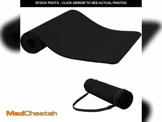 Lot 74-12664095 - BalanceFrom 1/2 Inch Thick Yoga Mat with Carrying Strap, High-Density Exercise Mat for Home Yoga, Pi...