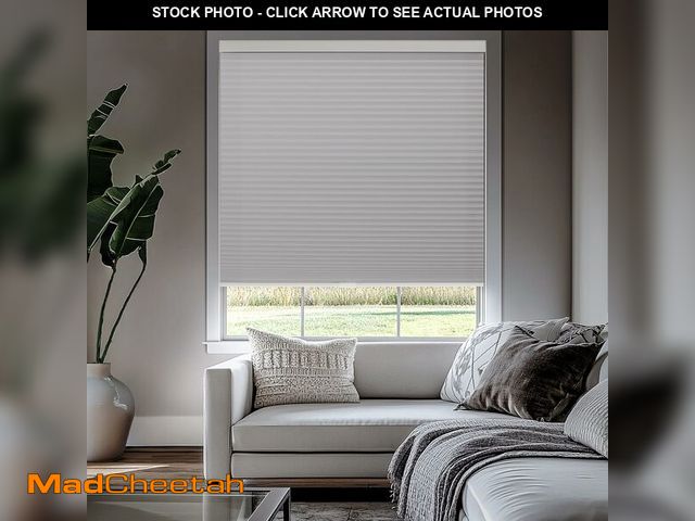 Lot 74-13674864 - CHICOLOGY Cordless Cellular Shades Privacy Single Cell Window Blind, 38"W X 72"H, Evening Mist - UNU...