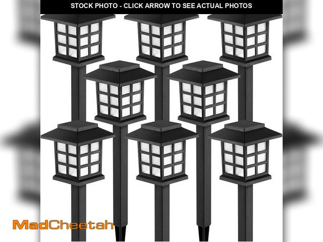 Lot 74-12745452 - Angel Sar Waterproof Solar Outdoor Walkway Lights Maintain 10-Hours of Lighting for Garden Yard (8-P...