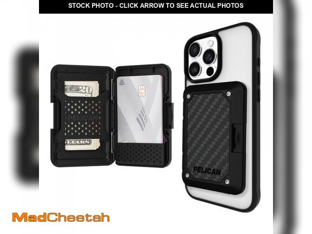 Lot 74-12311489 - Pelican iPhone MagSafe Wallet with RFID Blocking - Military STD Snap-On Magnetic Phone Wallet for Ca...