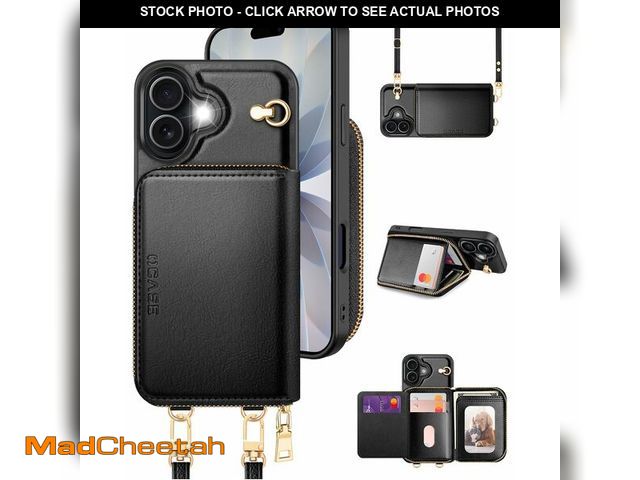 Lot 74-14337827 - OCASE Compatible with iPhone 17 Crossbody Wallet Case with Card Holder, PU Leather Zipper Handbag Ph...