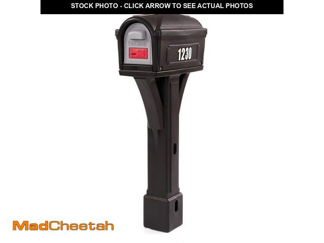 Lot 74-12559439 - Simplay3 Classic Black / Black Post Mount Mailbox - USED