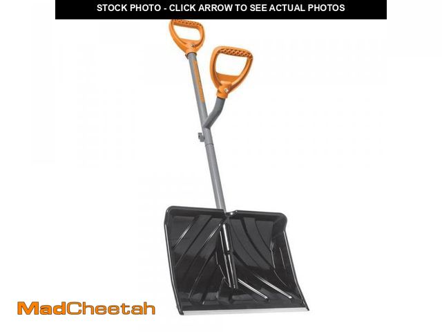Lot 74-12516793 - Ergieshovel 48 in. Steel Shaft Impact Resistant Snow Shovel with Aluminum Wear Strip and Ergonomic S...