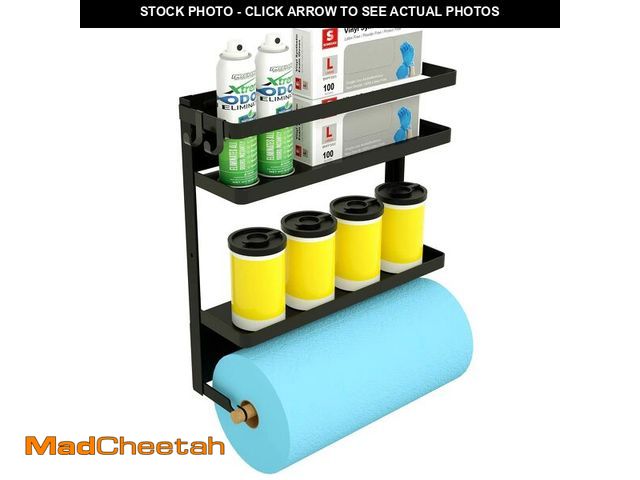 Lot 74-14380951 - graffitimaster Magnetic Paper Towel Holder with Multi-Layer Storage Shelf, Stable Magnetic Organizer...