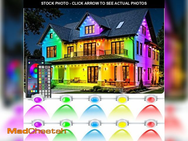 Lot 74-13367581 - RCUICA 500FT Permanent Outdoor Lights Waterproof with Smart App Control RemoteDIY Scene ModesMusic S...