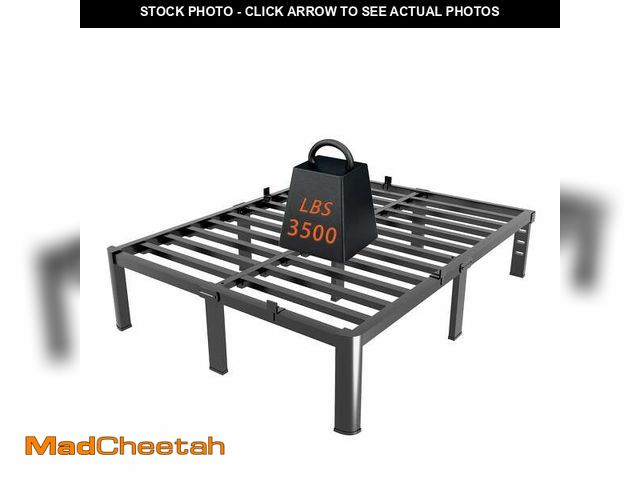 Lot 74-13777794 - Fowroa 18 inch Full Bed Frame, Metal Platform with Non-Slip Stoppers ,Easy Assembly, No Box Spring N...