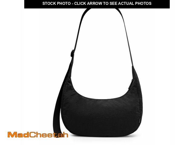 Lot 74-14209820 - Iioscre Medium Nylon Crossbody Crescent Bag for Women Men, 2 Zippers Crossbody Hobo Bag with Adjusta...