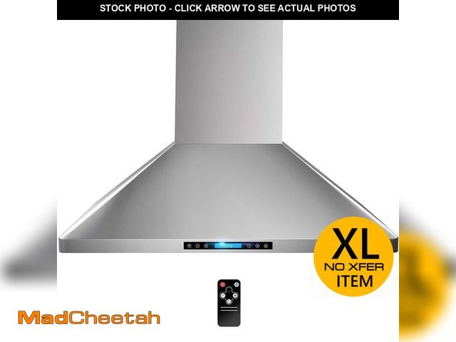 Lot 74-13611214 - JANSKA 48 in. 1300 CFM Ducted Wall Mount Range Hood in Stainless Steel with SS Filters Digital Displ...