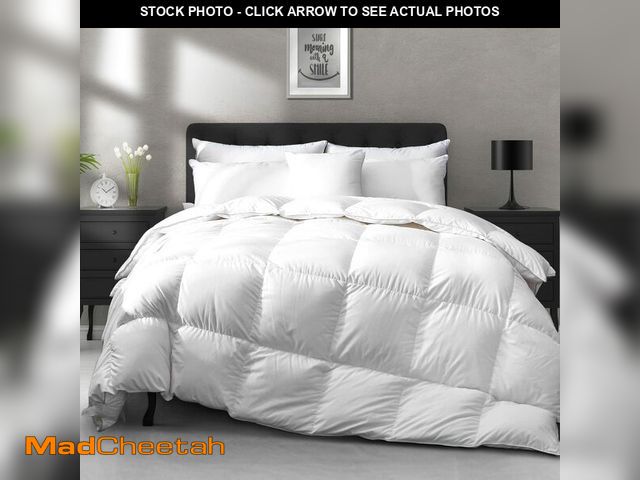 Lot 74-14331148 - APSMILE Luxury All Season Down Feather Fibers Comforter Full/Queen Size Duvet Insert - 100% Organic ...