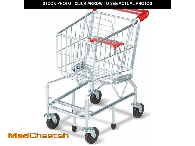 Lot 74-14348904 - Melissa &amp; Doug Toy Shopping Cart, Grocery Store Pretend Play Toys with Sturdy Metal Frame &amp; ...