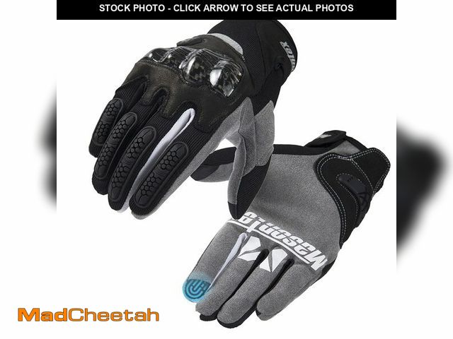 Lot 74-14269853 - Masontex M30 Summer Carbon Fiber Motorcycle Gloves, Breathable and Ventilated (White, XX-Large) - UN...