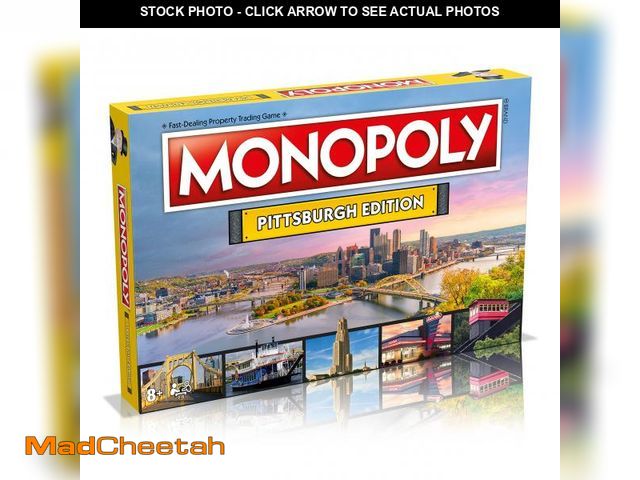 Lot 74-12118352 - Monopoly Board Game - Pittsburgh Edition: 2-6 Players Family Board Games for Kids and Adults, Board ...