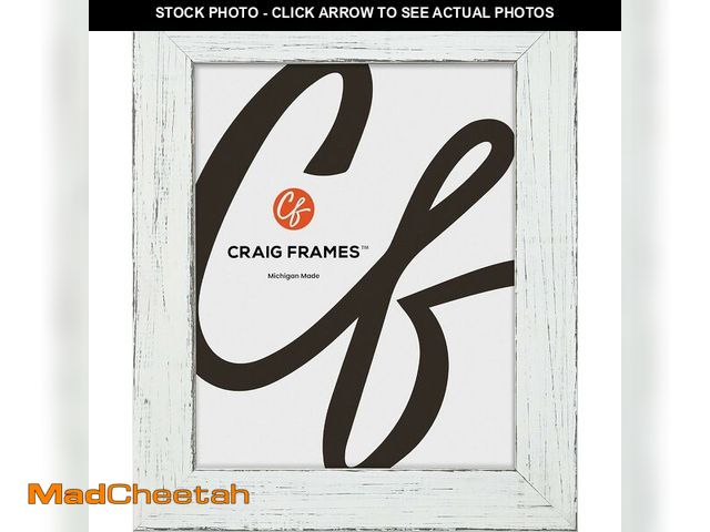 Lot 74-12664202 - Craig Frames Jasper, 29x32 Picture Frame, Rustic Farmhouse White - UNUSED