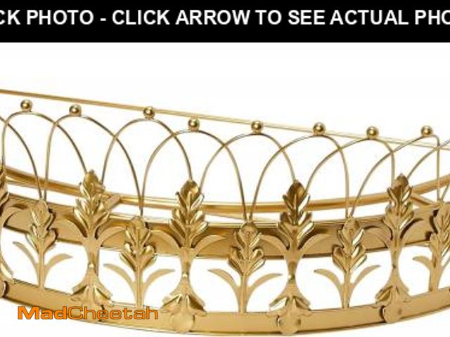Lot 74-12098127 - Creative Co-Op Decorative Metal Curtain or Canopy Crown, Gold Finish - UNUSED