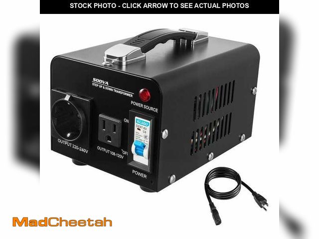 Lot 74-12684604 - SKYSHALO Voltage Converter Transformer 500VA Heavy Duty Step Up/Down Power Transformer Convert from ...